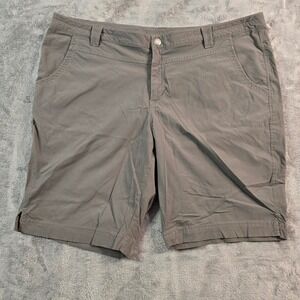 Eddie Bauer First Ascent Women Hiking Shorts Size 18 Gray Nylon Spandex Gorpcore